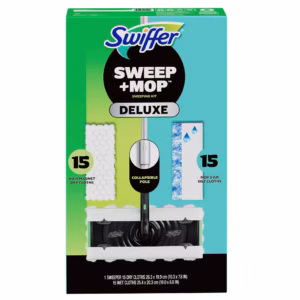 Swiffer Sweep + Mop Deluxe Sweeping Kit, 1 Sweeper + 30 Refills