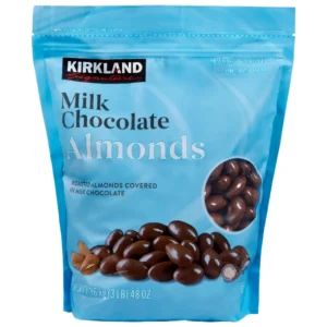Almendras cubiertas de chocolate con leche exclusivas de Kirkland, 48 oz | importado de USA
