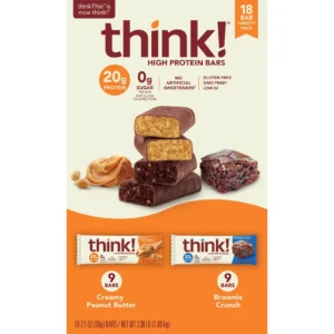 Barra Think Thin High Protein, paquete variado, 2.1 oz, 18 unidades | importado de USA