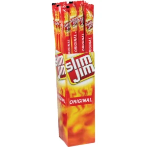 Bocadillo ahumado Slim Jim, original, 0.97 oz, 24 unidades | importado de USA