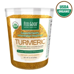 FEELGOOD USDA Cúrcuma orgánica en polvo, 16 oz