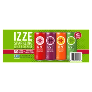IZZE, bebida de jugo espumoso, paquete variado, 8.4 fl oz, 24 unidades