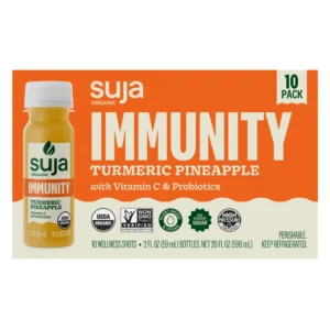 Suja Organic Turmeric Pineapple Immunity Shots, 2 fl oz, 10-count