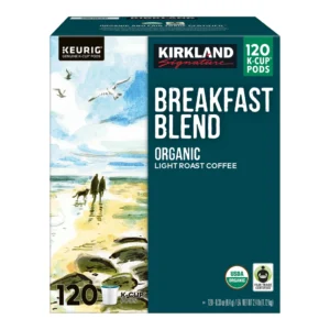Kirkland Signature Coffee Organic Breakfast Blend K-Cup Pod, 120 unidades | importado de USA