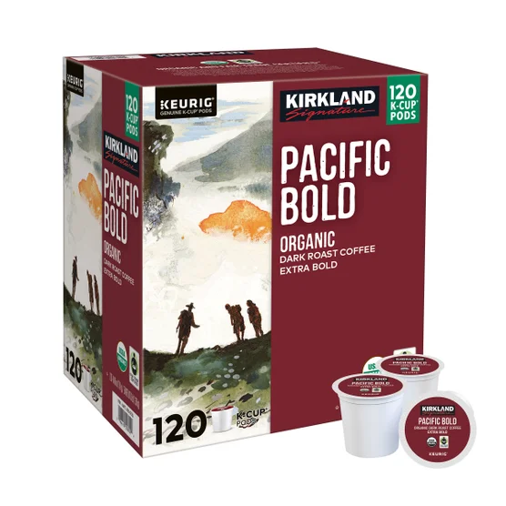 Kirkland Signature Coffee Organic Pacific Bold K-Cup Pod, 120 unidades | importado de USA - Imagen 2