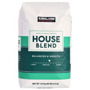 Kirkland Signature House Blend Whole Bean Coffee, Medium Roast, 2.5 lbs | importado de USA