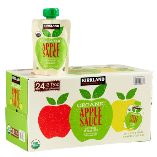 Kirkland Signature Organic Applesauce 24 Count | importado de USA