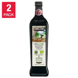 Paquete de 2 vinagres balsámicos de módena orgánicos Kirkland Signature 33,8 oz | importado de USA