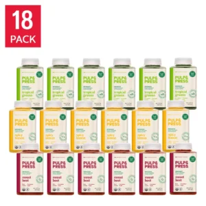 Paquete variado de jugo prensado en frío orgánico para pulpa y prensa, paquete de 18