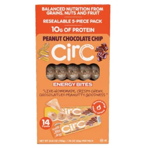 Picaduras de Circ Energy, chispas de chocolate con maní, 1,76 oz, 14 unidades | importado de USA