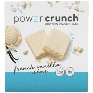 Power Crunch Protein Energy Bar, vainilla francesa, 1,4 oz, 12 unidades | importado de USA