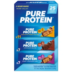 Pure Protein Bars, Variety Pack, 1.76 oz, 25-count | importado de USA