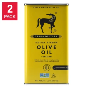 Terra Delyssa First Cold Press Extra Virgin Olive Oil 3L, Tin, 2-count | importado de USA