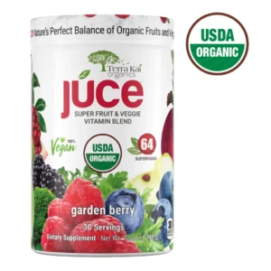 Terra Kai USDA Juce orgánico en polvo de súper frutas y verduras, 12,2 onzas