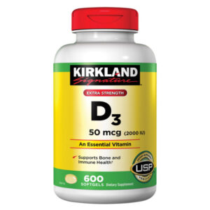 Vitamina D3 Kirkland Signature, 2000 UI, 600 comprimidos