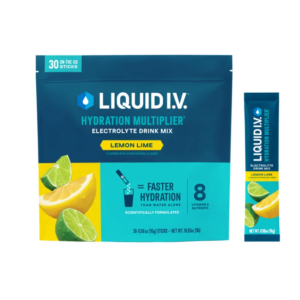 Viv líquido. Multiplicador de hidratación, 30 paquetes individuales de barras para servir en bolsa resellable, lima y lima