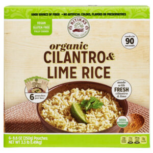Ritika’s Organic Cilantro & Lime Rice, 8.8 oz, 6-count