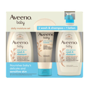 Aveeno Baby Moisture Set, 2 lavados, champú y loción, 44 oz 44 onzas