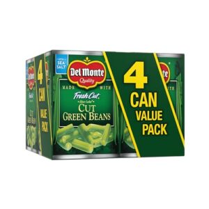 Del Monte Fresh Cut Blue Lake – Judías verdes cortadas, verduras enlatadas, paquete de 4, latas de 14.5 oz