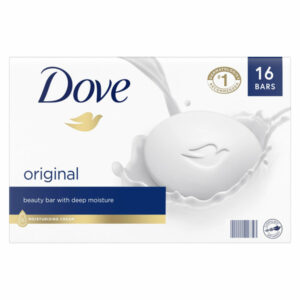 Jabón en barra hidratante Dove Beauty Original, 3.75 oz, 16 unidades