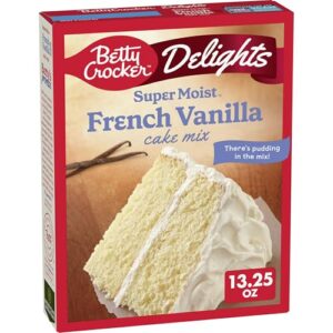 Mezcla para pastel de vainilla francesa súper húmeda Betty Crocker Delights, 13.25 oz