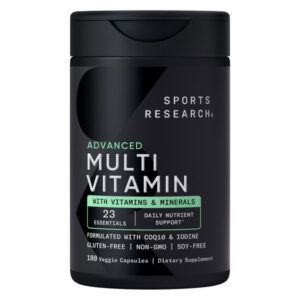 Multivitamínico avanzado de Sports Research, 180 cápsulas vegetales 180 unidades