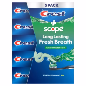 Crest Complete + Scope Advanced Active Foam Toothpaste, 8.2 oz, 5-pack