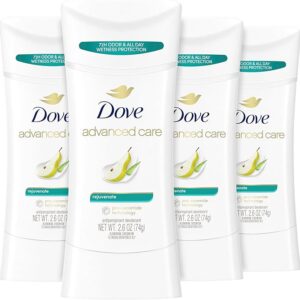 Dove Advanced Care – Desodorante antitranspirante en barra rejuvenecedor, 4 unidades