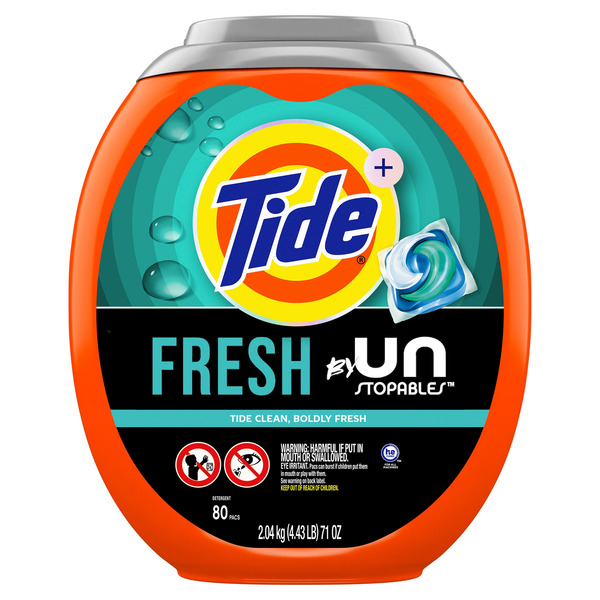 Tide Pods Unstopables Laundry Detergent Pods, Fresh, 80-count